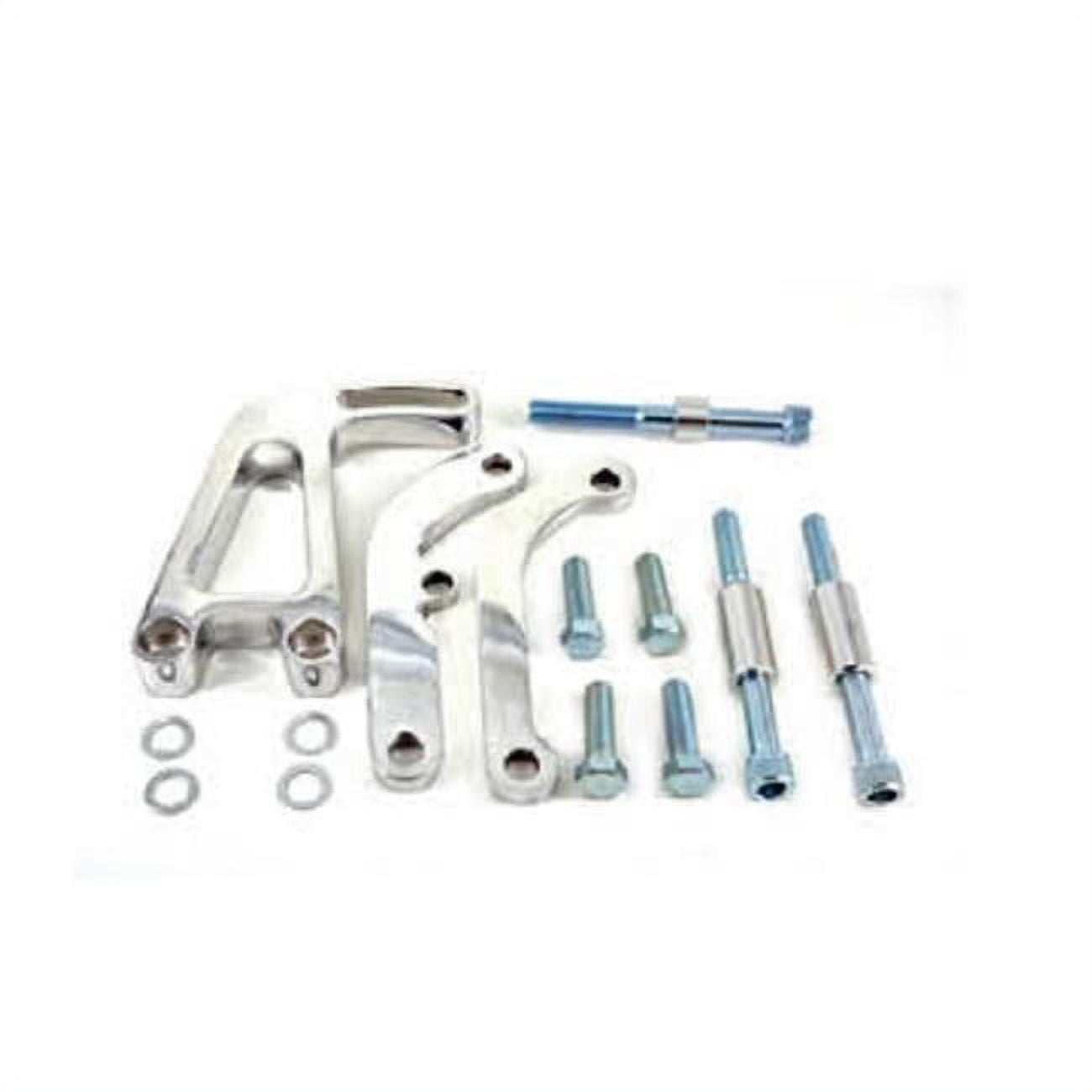 Polished Power Steering Bracket Set with Long Water Pump for SBC 350 305