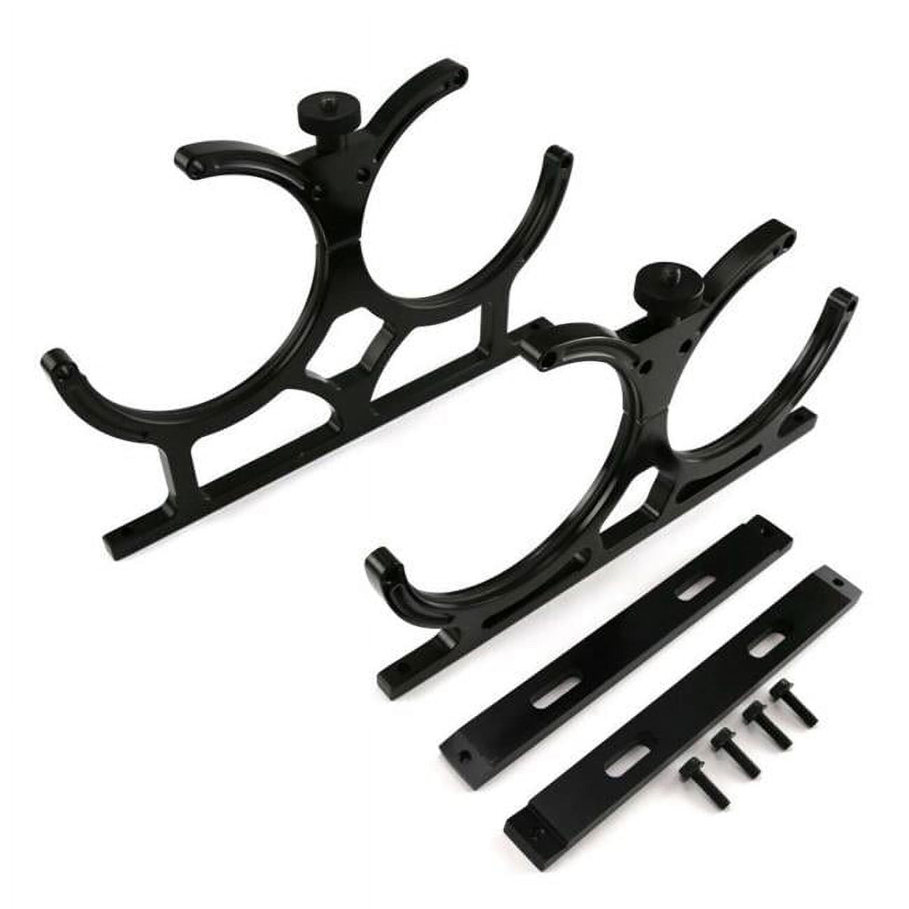 Nitrous Oxide Bottle Bracket Dual Bottle, Black Anodized - BPE-8506BK