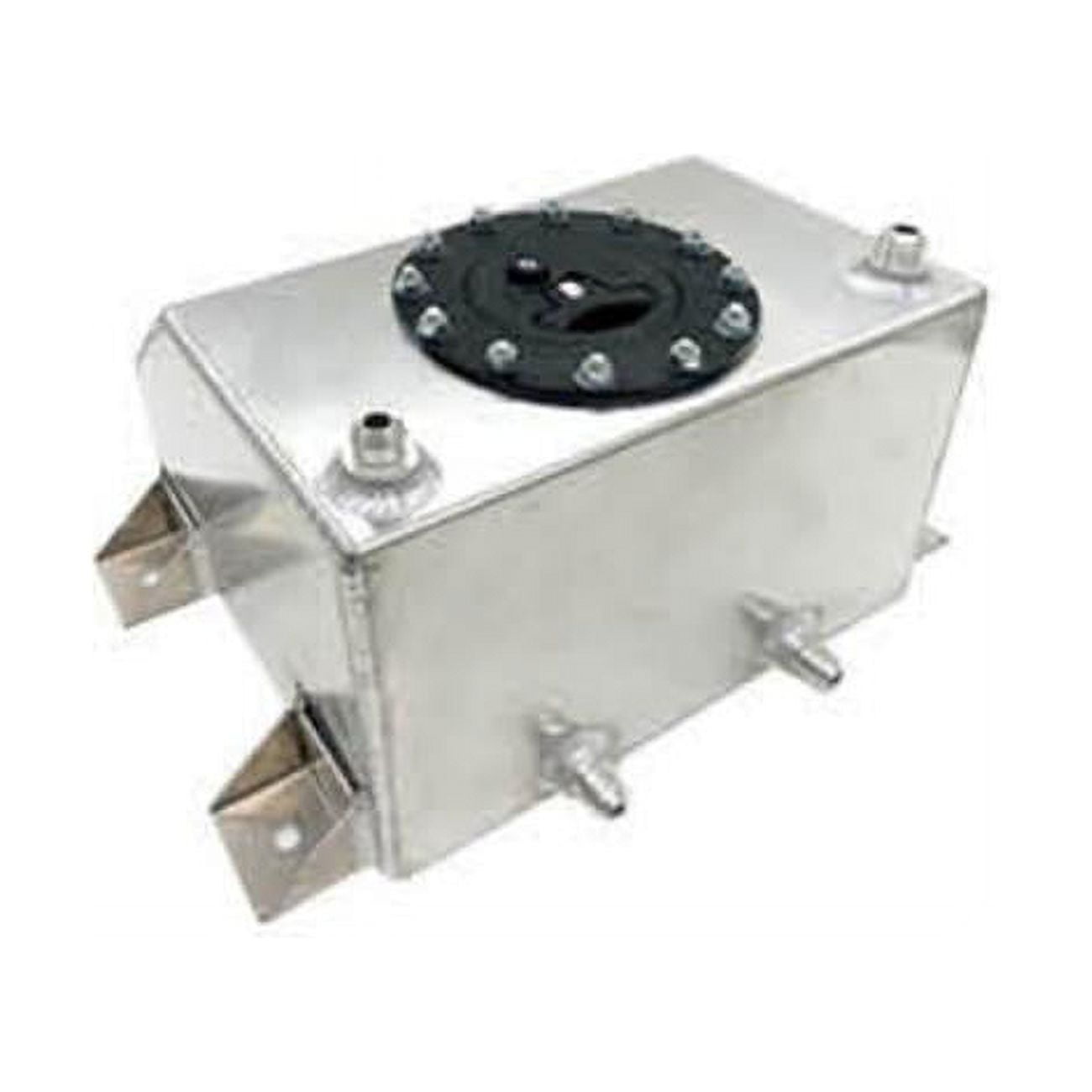 4 gal Heavy Duty Street Racing Aluminum Fuel Gas Tank, Polished - 8 x 12 x 10 in.