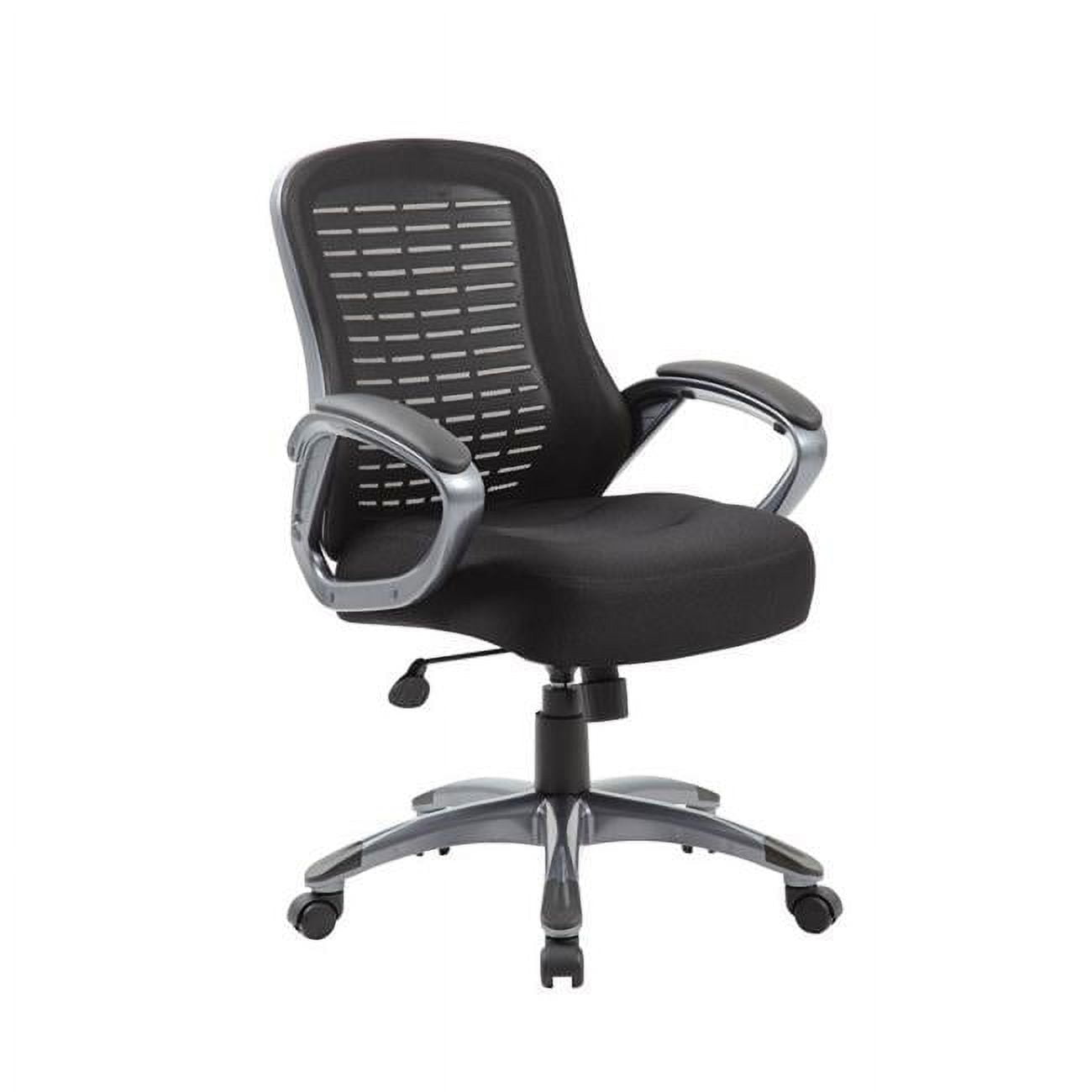 Picture of Norstar B6756-BK Mesh Back Chair with Mesh Arm Pad, Gun Metal Arm & Base