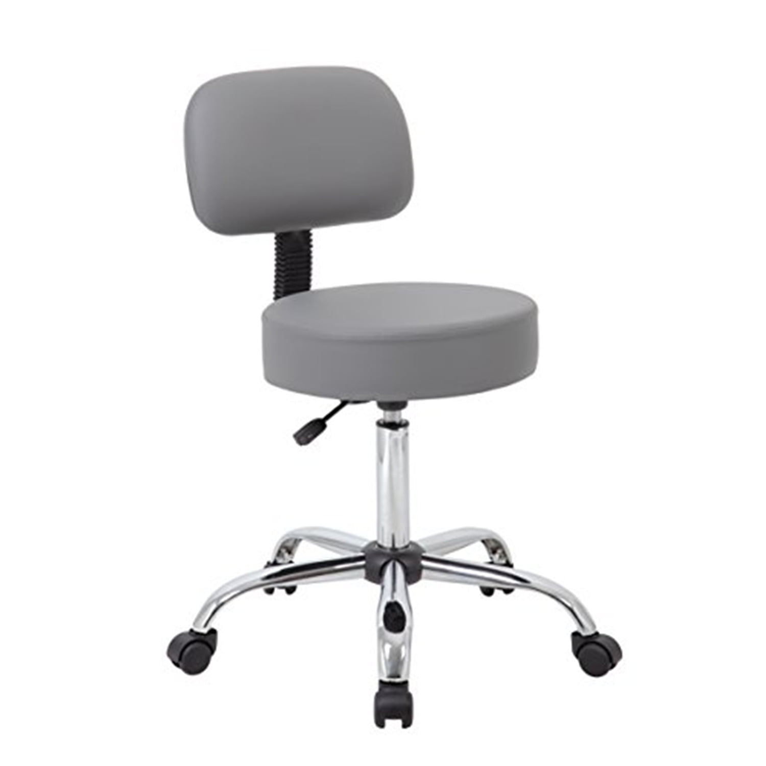 Picture of Norstar B245-GY Grey Caressoft Medical Stool with Back Cushion