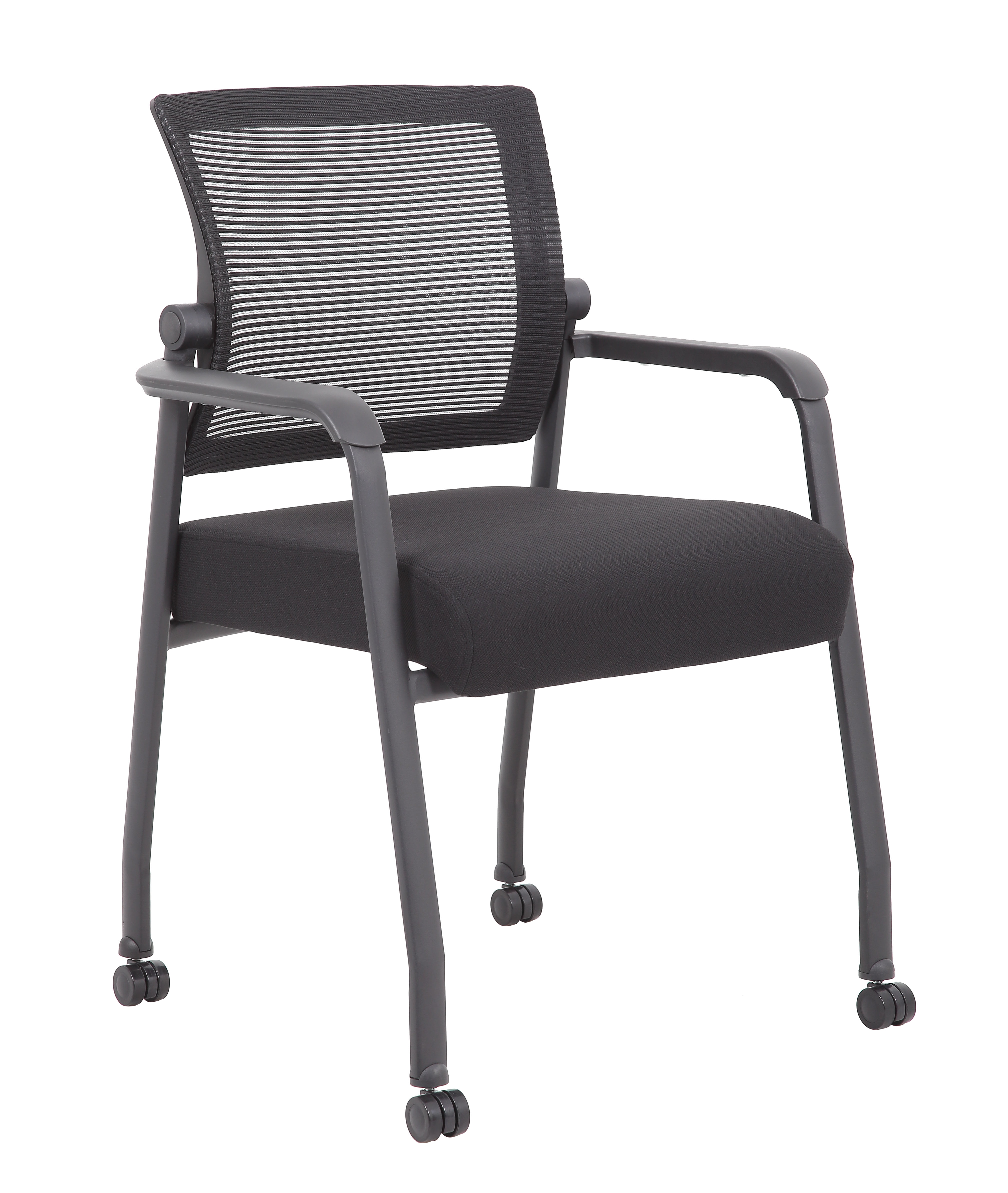 Picture of Boss B6889R-BK Mesh 4-Legged Guest Chair, Black