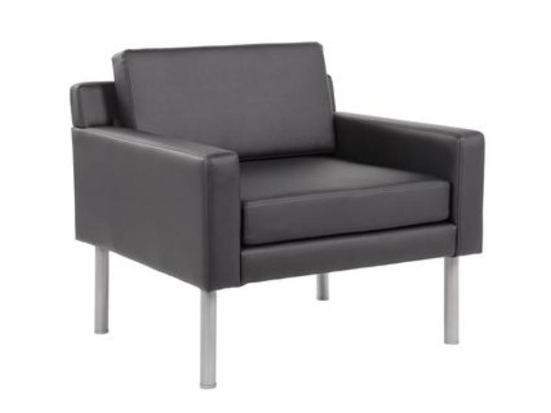 Protective Vinyl Lounge Chair, Black