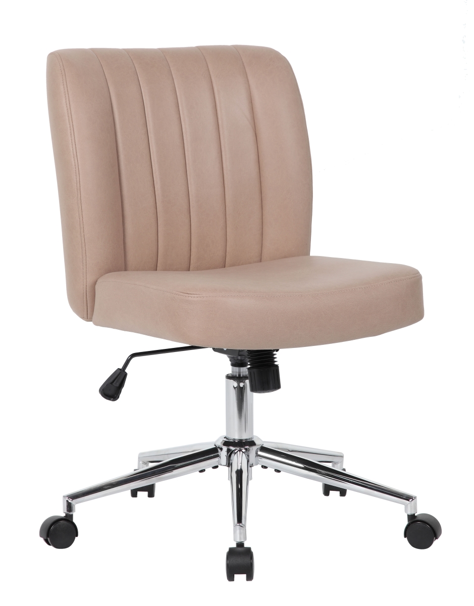 Picture of Boss B4035C-TAN 33.5 x 25 x 27.5 in. Soft Touch Leathaire Task Chair&#44; Tan