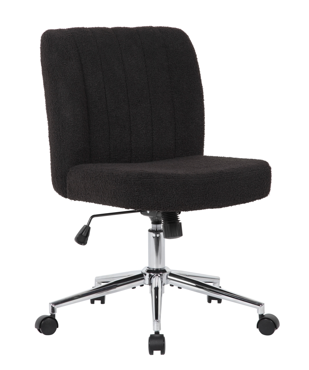 B4035C-BBK 33.5 x 25 x 27.5 in. Boucle Task Chair, Black