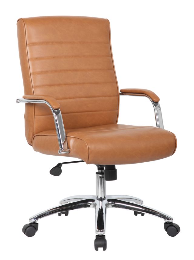 Modern Executive Conference Chair - Caramel - Standard - Ergonomic Design