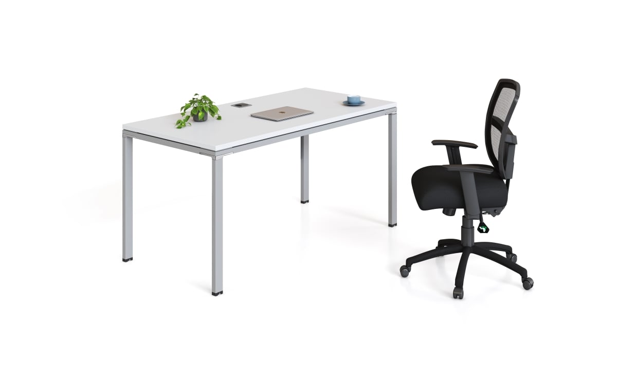 Simple System Desk - White - 66in. x 24in. - Durable & Stylish Workstation