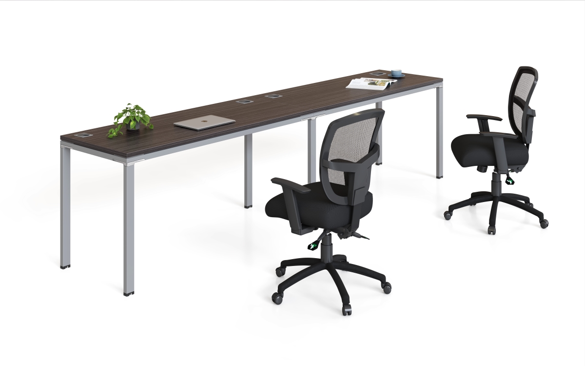 Double Desks - Driftwood - 24 x 48 in. - Set of 2 - Durable Design