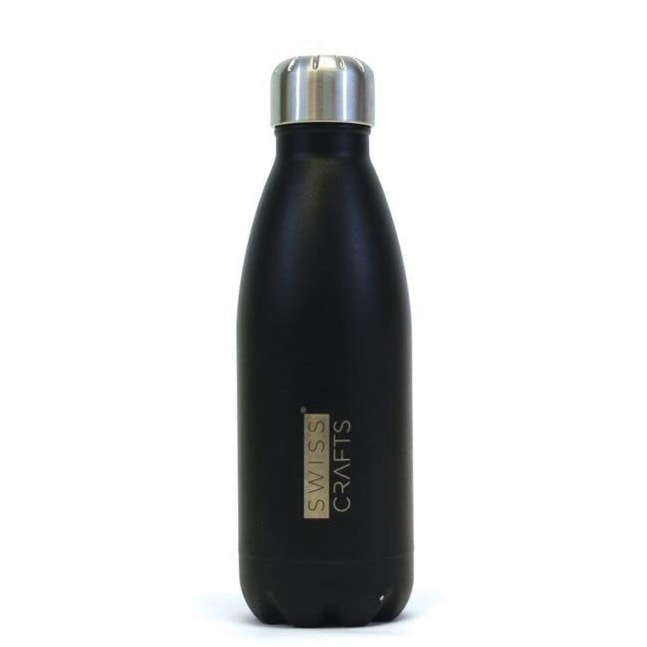Picture of Swiss Craft PZ1000BLK 12 oz Double Wall Vacuum Insulated Water Bottle&#44; Black