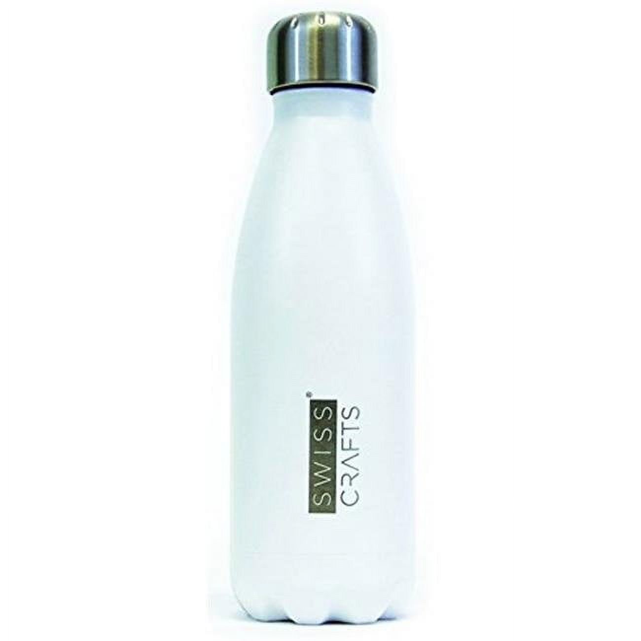 Picture of Swiss Craft PZ1000WHT 12 oz Double Wall Vacuum Insulated Water Bottle&#44; White