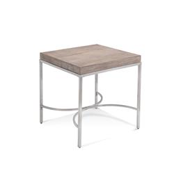 Picture of Bassett Mirror 9560-LR-250EC Fenning Square End Table&#44; Stainless & Birch