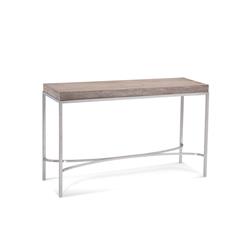 Picture of Bassett Mirror 9560-LR-400EC Fenning Console Table&#44; Stainless & Birch