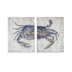 Picture of Bassett Mirror 7300-856EC 72 x 48 in. Crab Wall Art&#44; Blue