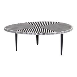 Picture of Bassett Mirror 7365-LR-140 Ewing Cocktail Table&#44; Black & White