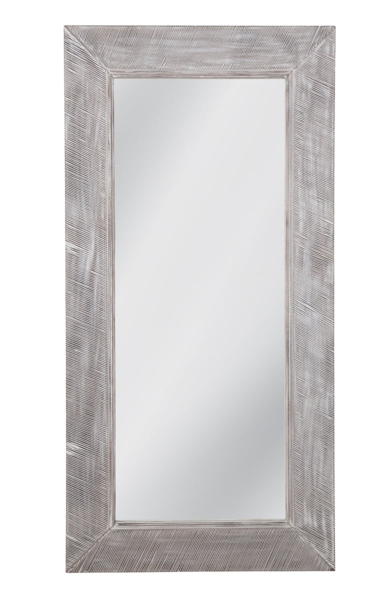 Picture of Bassett Mirror M4874 Baker Floor Mirror&#44; White Wash