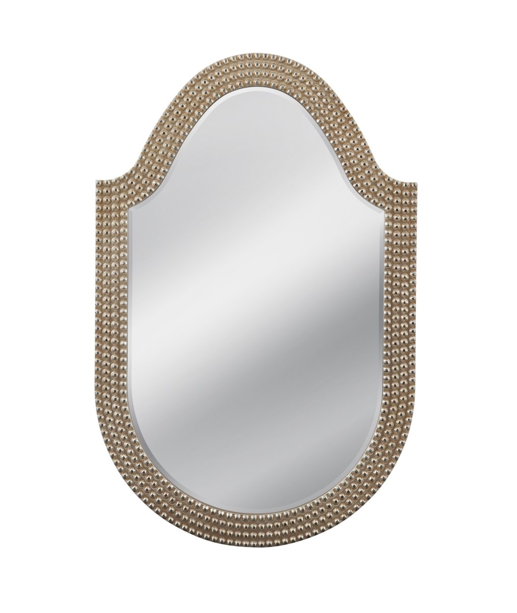 Picture of Bassett Mirror M4879 Shielded Wall Mirror&#44; Antique Silver Leaf