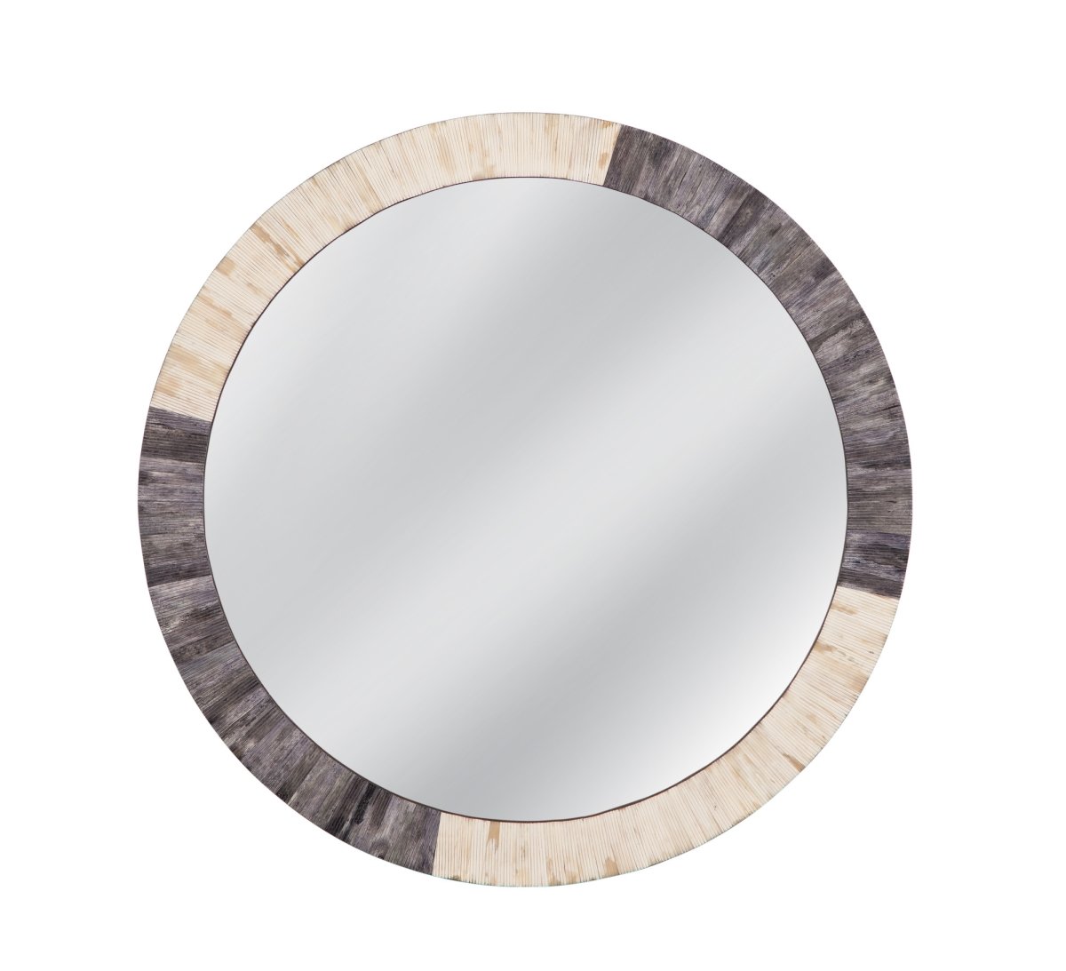 Picture of Bassett Mirror M4911 Golden Sands Wall Mirror&#44; Grey & Ivory