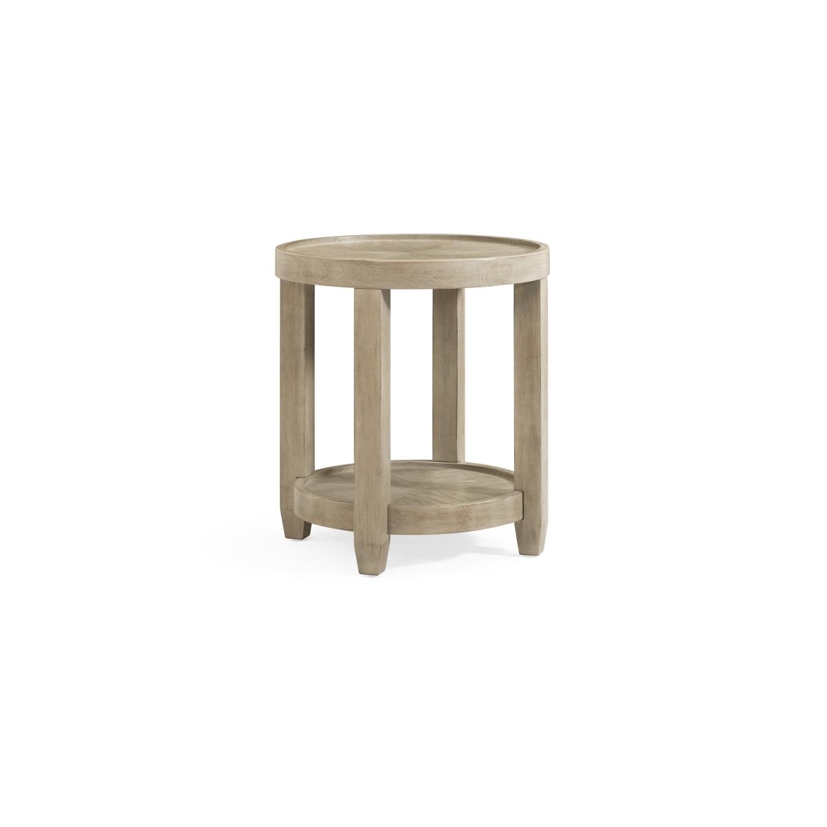 Picture of Bassett 1153-LR-220 Bellamy Round End Table&#44; Gray - 15 x 20 x 20 in.