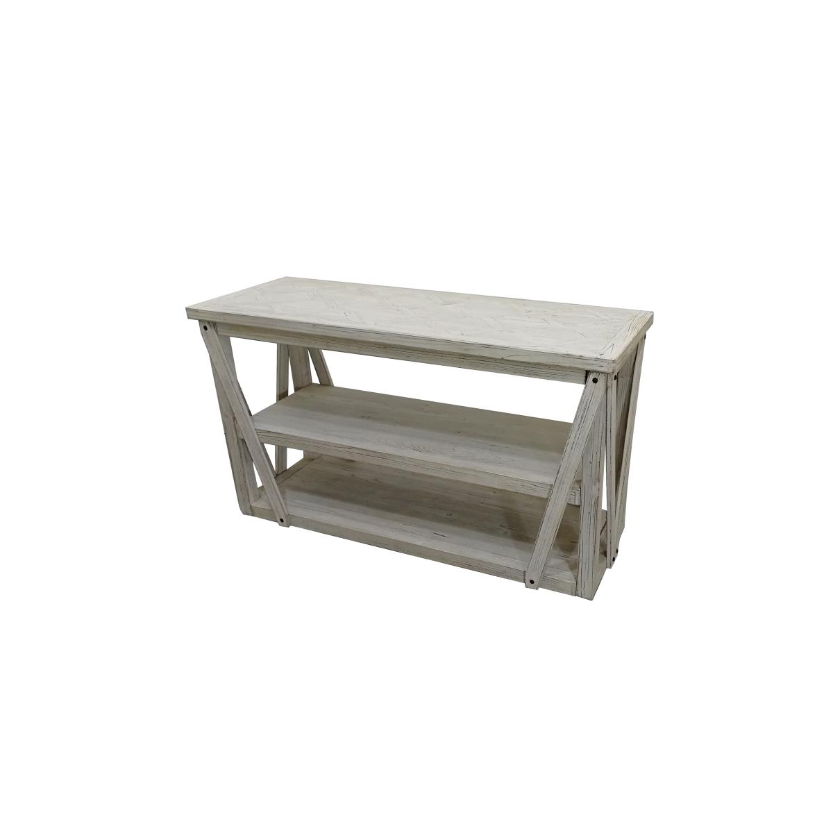Picture of Bassett 5940-LR-400 Santee Console Table&#44; Whitewashed Pine - 18 x 30 x 52 in.