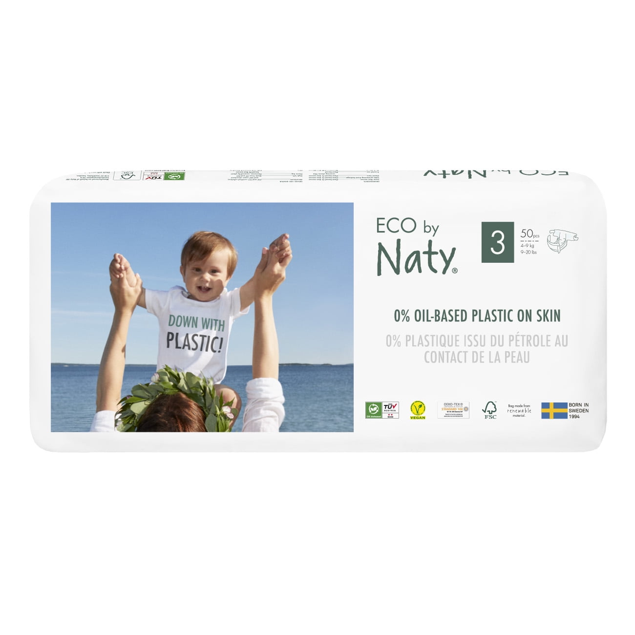 Picture of Naty AB 178426 Eco Baby Diapers Economy Pack - Size 3 - 100 Diapers