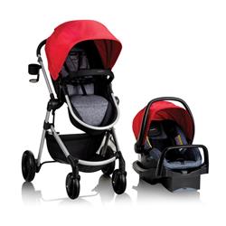 Picture of Evenflo 56012367 Pivot Modular Travel System with Safemax Rear-Facing Infant Car Seat&#44; Salsa Red