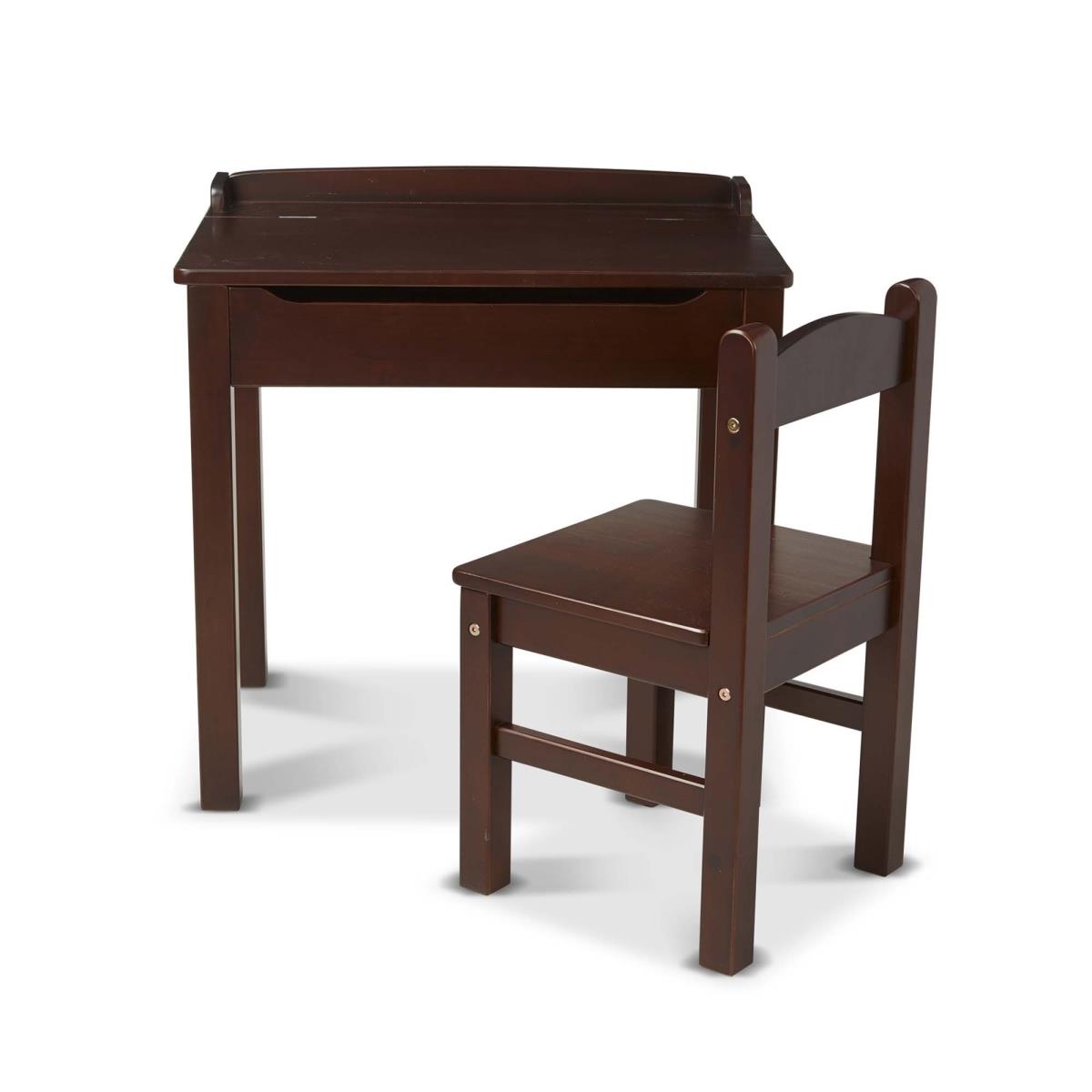 Picture of Melissa & Doug 30232 26.75 x 10.25 x 19 in. Wooden Lift-Top Desk & Chair in Espresso