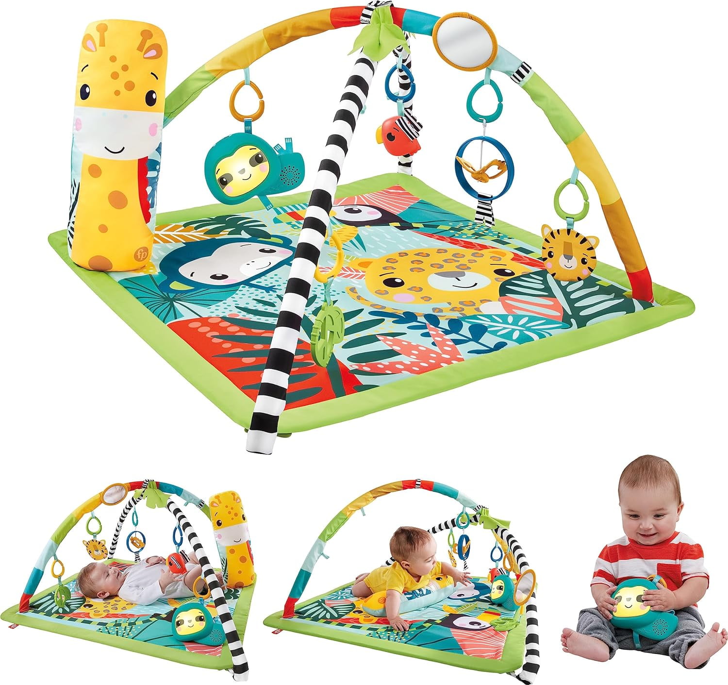 Fisher-Price HJW08 Fisher-Price 3-in-1 Rainforest Sensory Gym -  Fisher Price