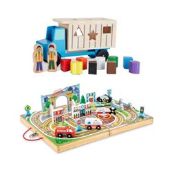 Picture of Melissa & Doug 9397-30141-KIT Melissa & Doug Shape-Sorting Dump Truck with Take-Along Town