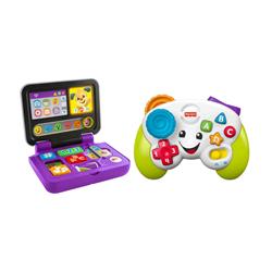 Picture of FISHER-PRICE FNT20-FNT06-KIT Fisher-Price Laugh & Learn Click & Learn Laptop Interactive Toy with Game & Learn Controller
