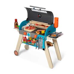 Picture of Melissa & Doug 30608 Melissa & Doug Wooden Deluxe Barbecue Grill&#44; Smoker and Pizza Oven Play Food Toy