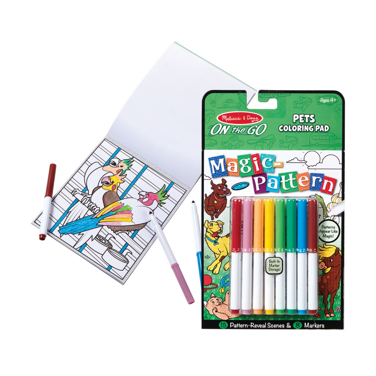 Picture of Melissa & Doug 30311 On the Go Magic-Pattern Coloring Pad - Pets