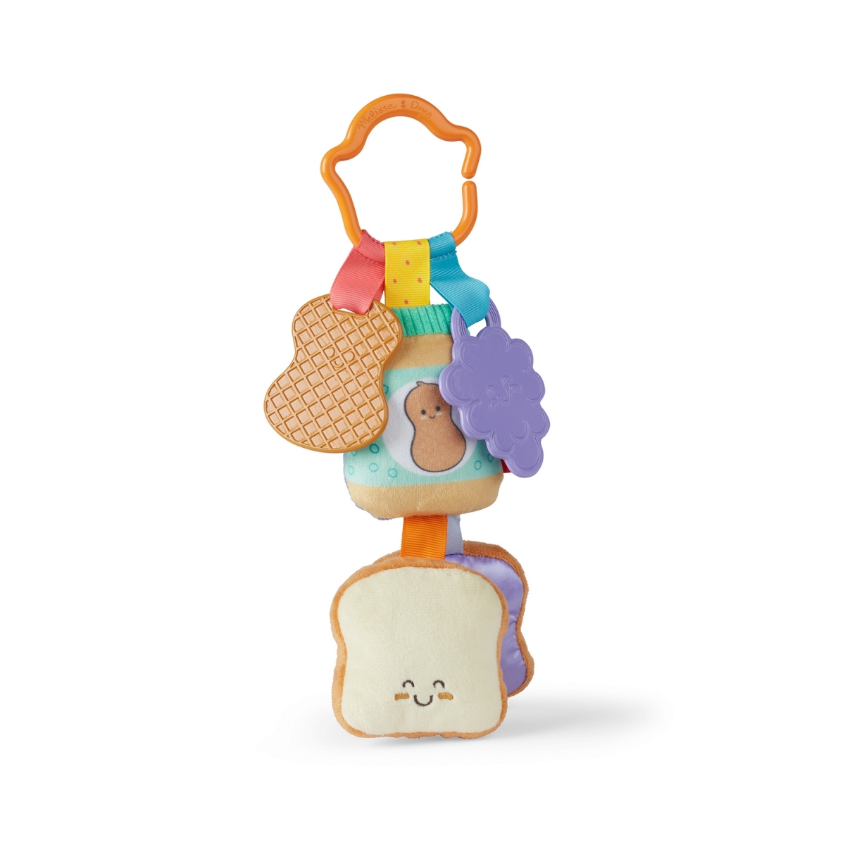 30742  Multi-Sensory PB&J Take-Along Clip-On Infant Toy