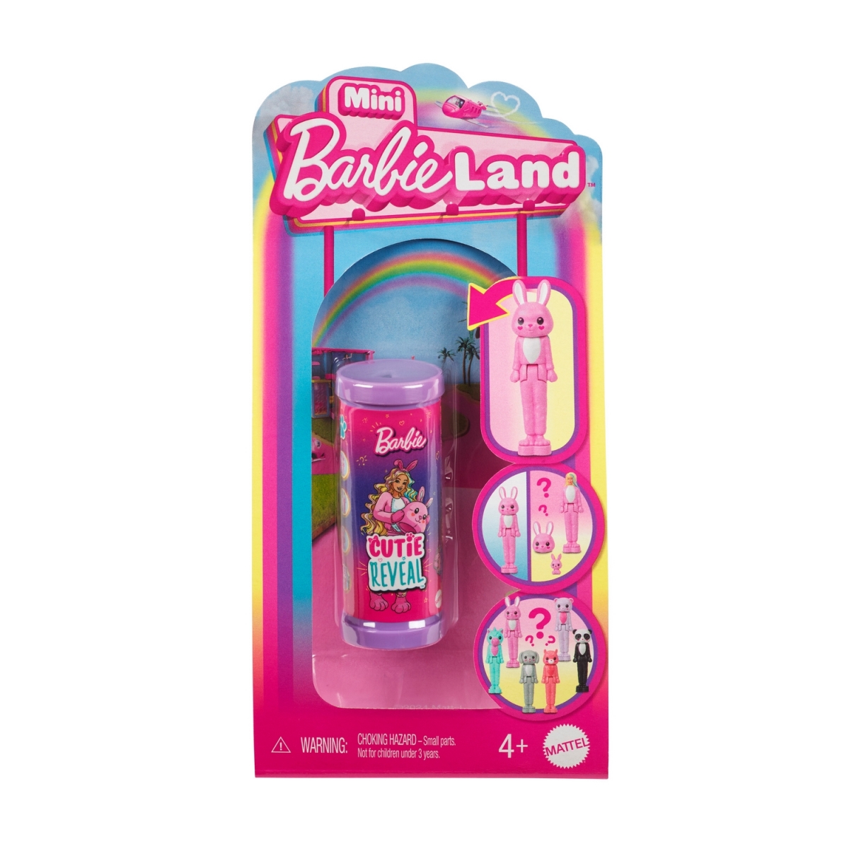 Picture of Mattel HYM25 Barbie Mini BarbieLand Cutie Reveal Doll & Pet Assortment&#44; Color Dream Series
