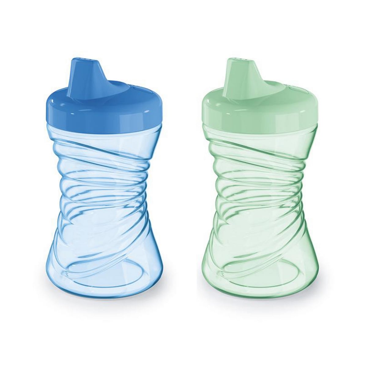 2168041  Fun Grips Hard Spout Cup 10oz, 2 Pack, Blue and Green