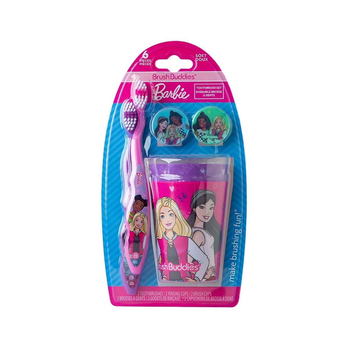 39642  Barbie Manual Toothbrush, 6 pcs