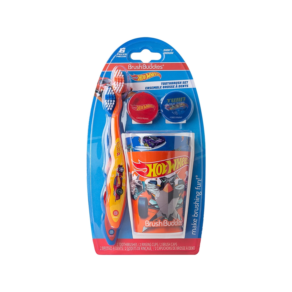 39643  Hot Wheels Manual Toothbrush, 6 pcs