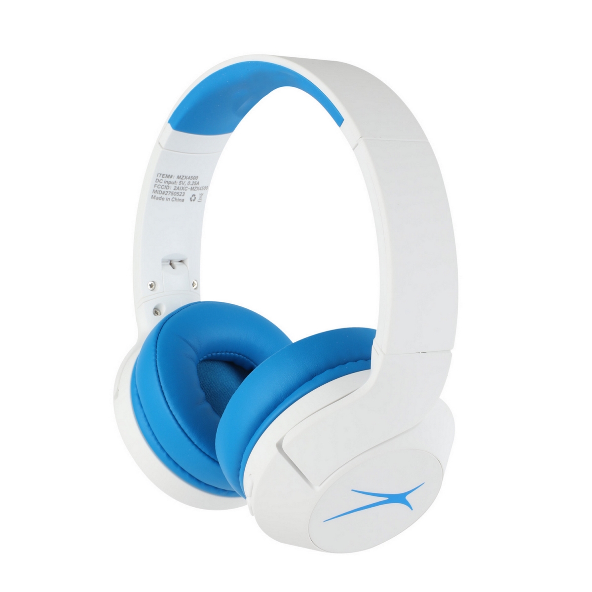International MZX4500-WOWBLU Altec Lansing  2-in-1 Active Noise Cancelling Kid Safe Headphones, Whiteout Wave Blue