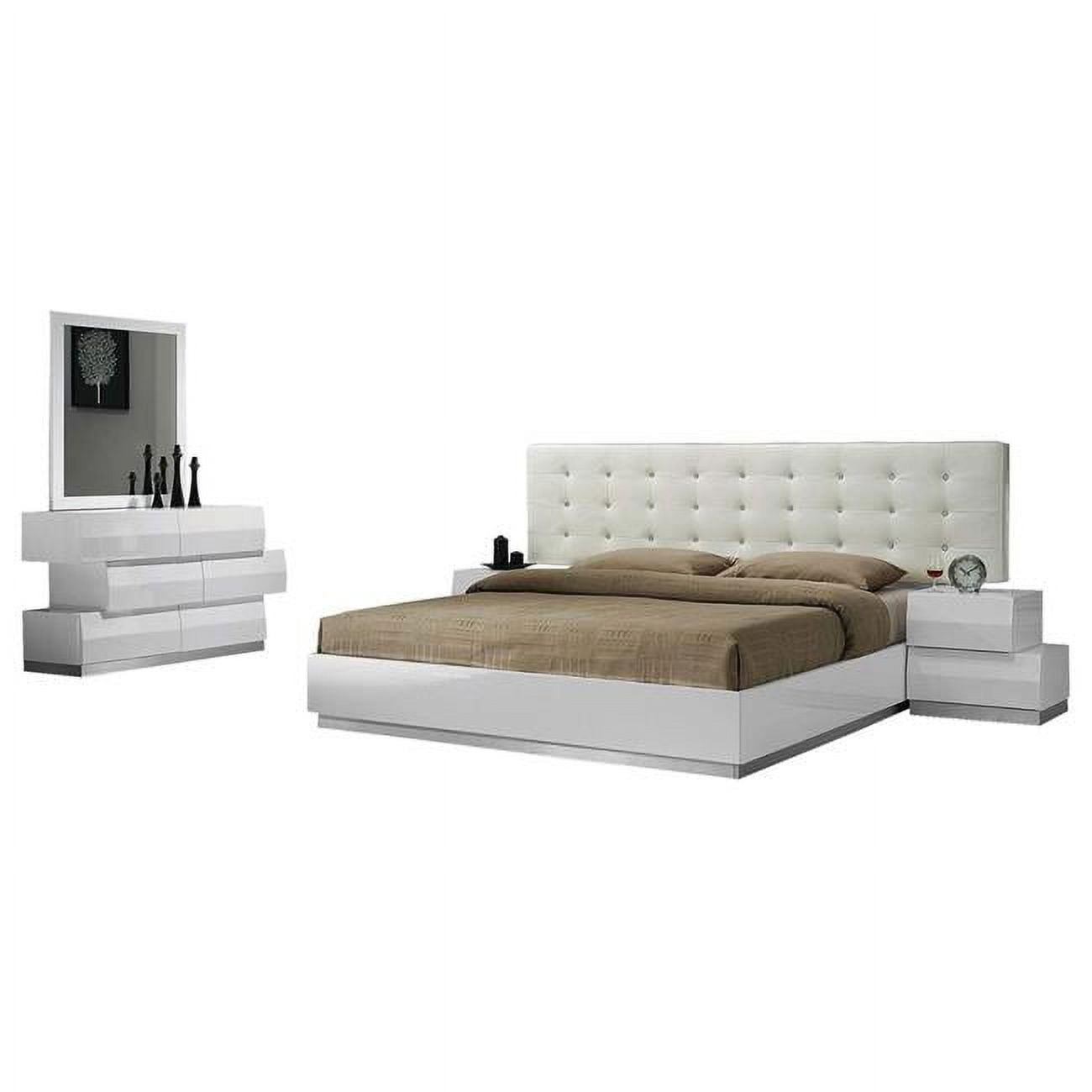 Spain Cal King 5 Pcs 5 Piece Spain California King Bedroom Set, White -  Best Master Furniture