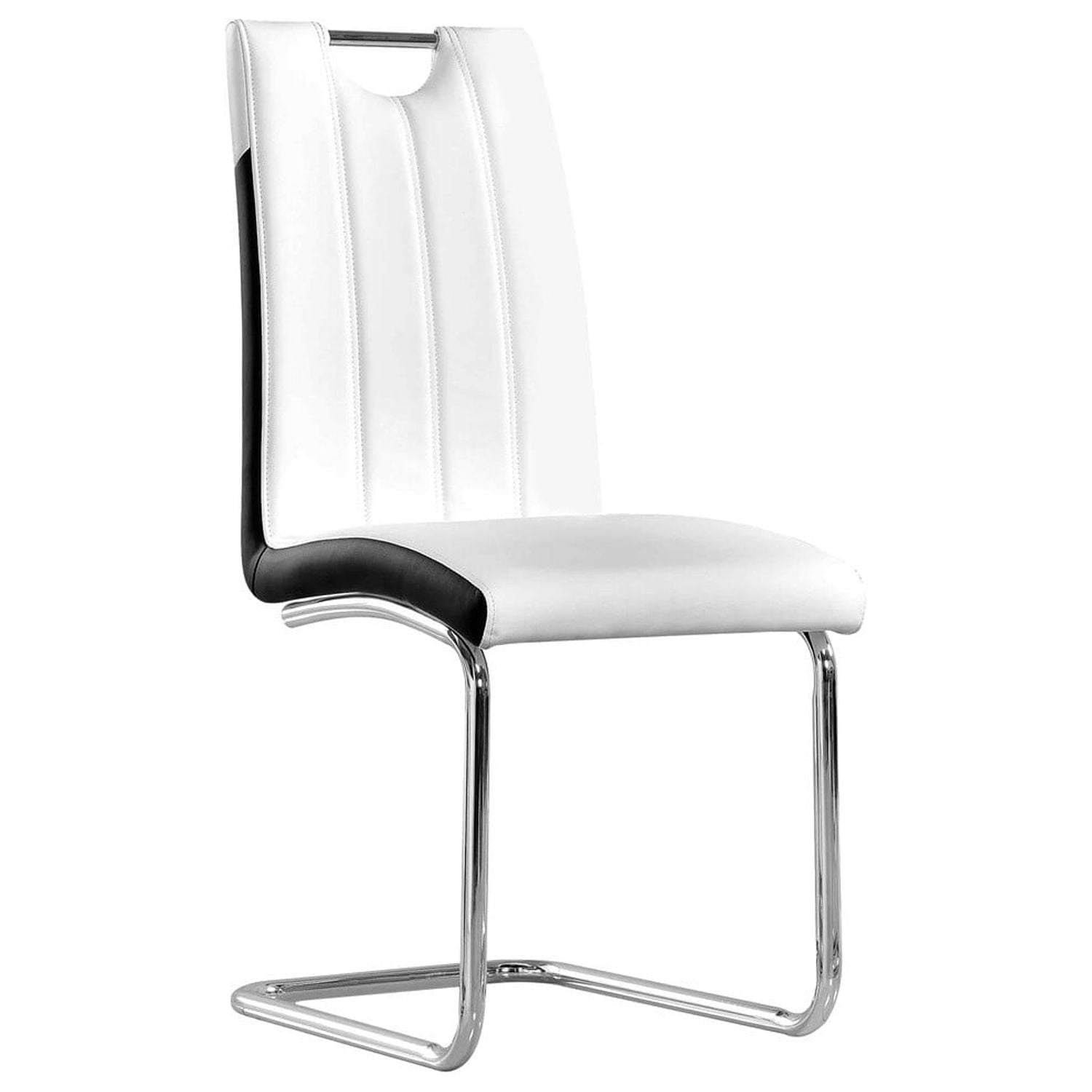 Bono Upholstered Modern Side Chairs, White - Set of 2