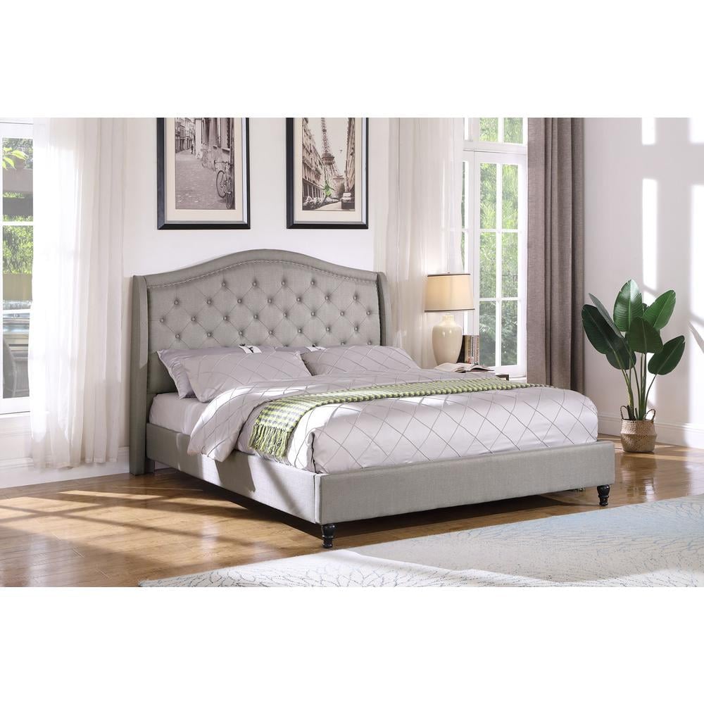 Best Master Furniture YY131 Grey Q Bed