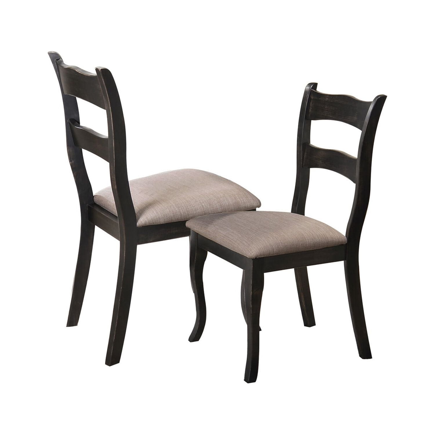 Picture of Best Master Furniture Alice Black Side Chairs Alice Transitional Dining Side Chair, Black - Set of 2