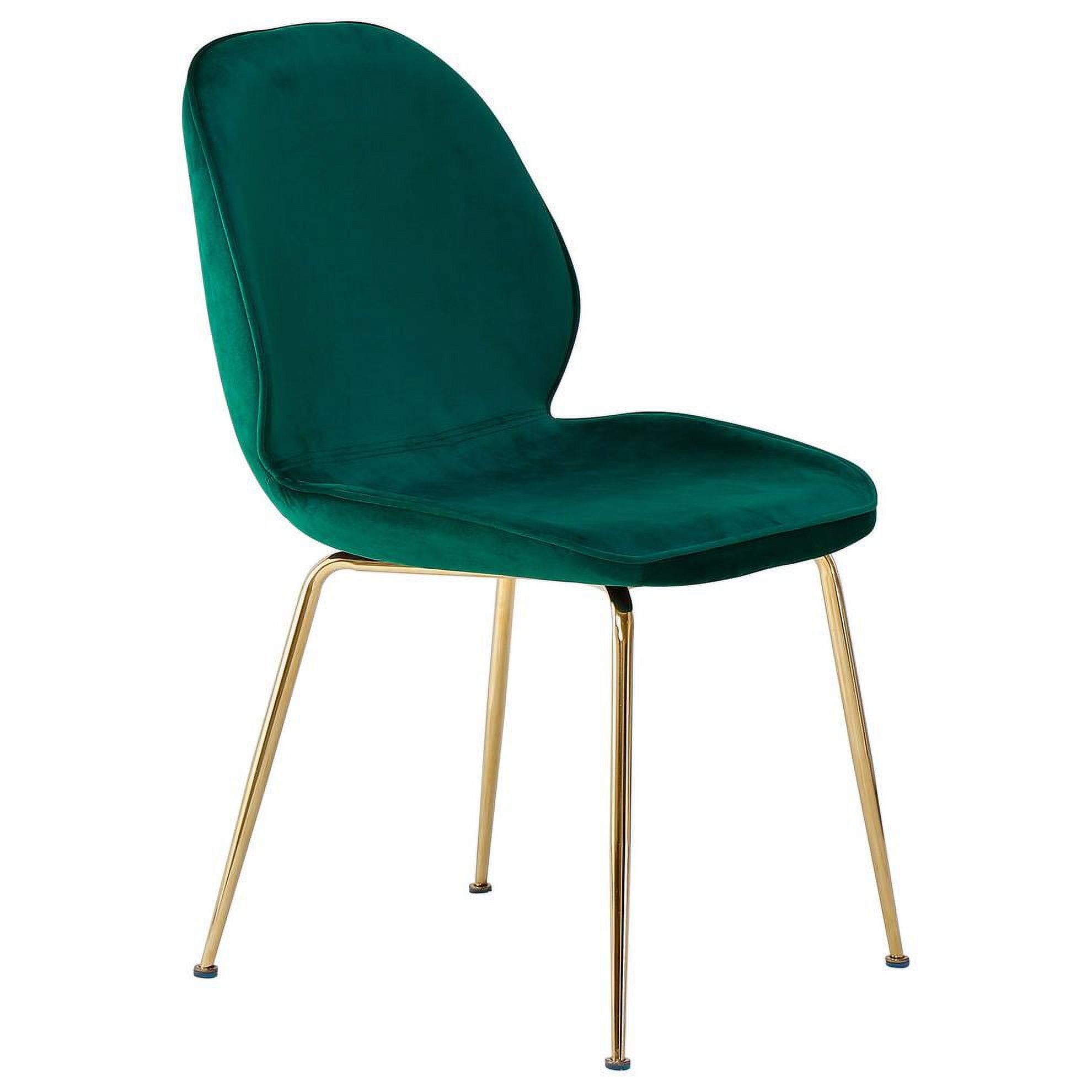 Velvet Mid Century Upholstered Side Chairs, Gray - Set of 2