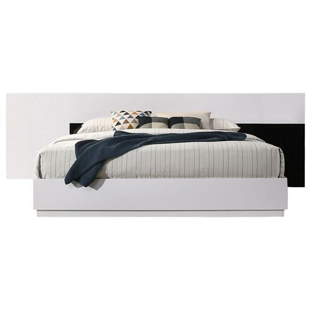 Bahamas Black & White Platform Contemporary Queen Bed