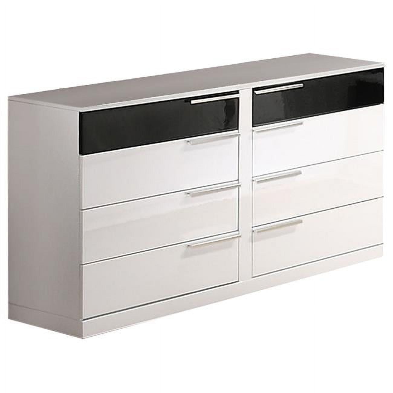 Bahamas Black & White 8 Drawer Dresser
