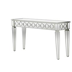 Picture of Best Master Furniture T1840 Sofa Table Sophie Silver Mirrored Sofa Table