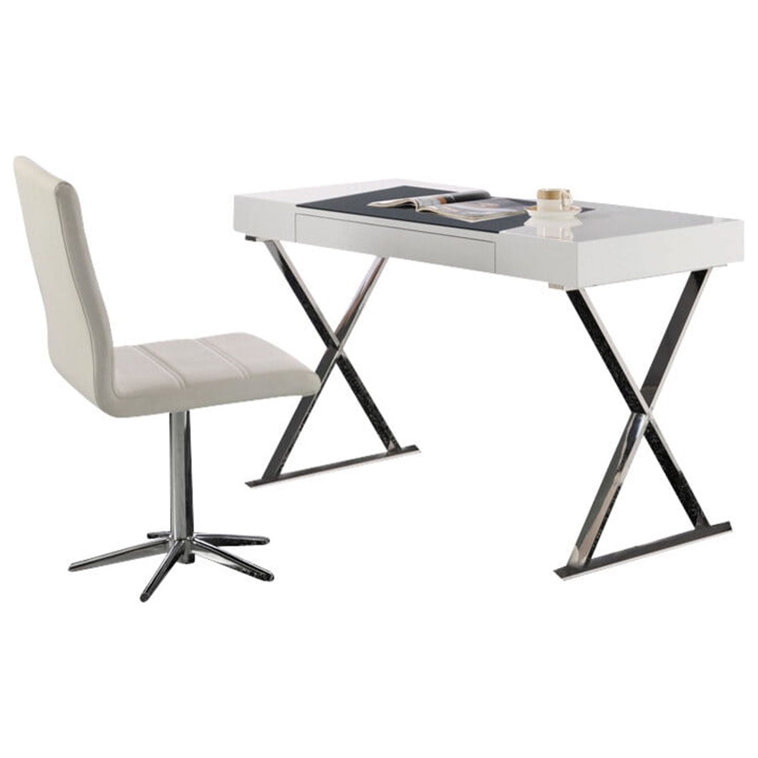 Picture of Best Master Furniture BA101 Modern Computer Desk&#44; White