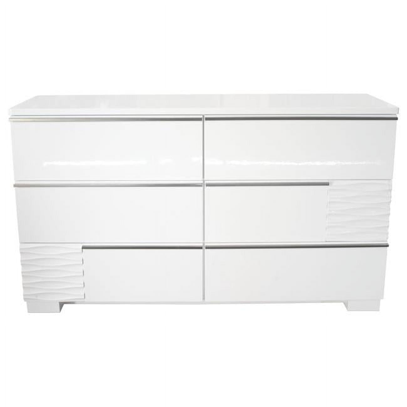 Athens White Lacquer Bedroom Dresser