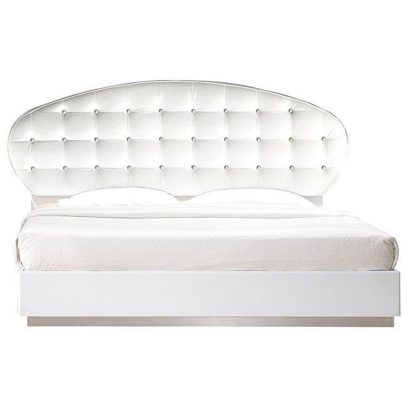 France White Modern Platform Queen Bed