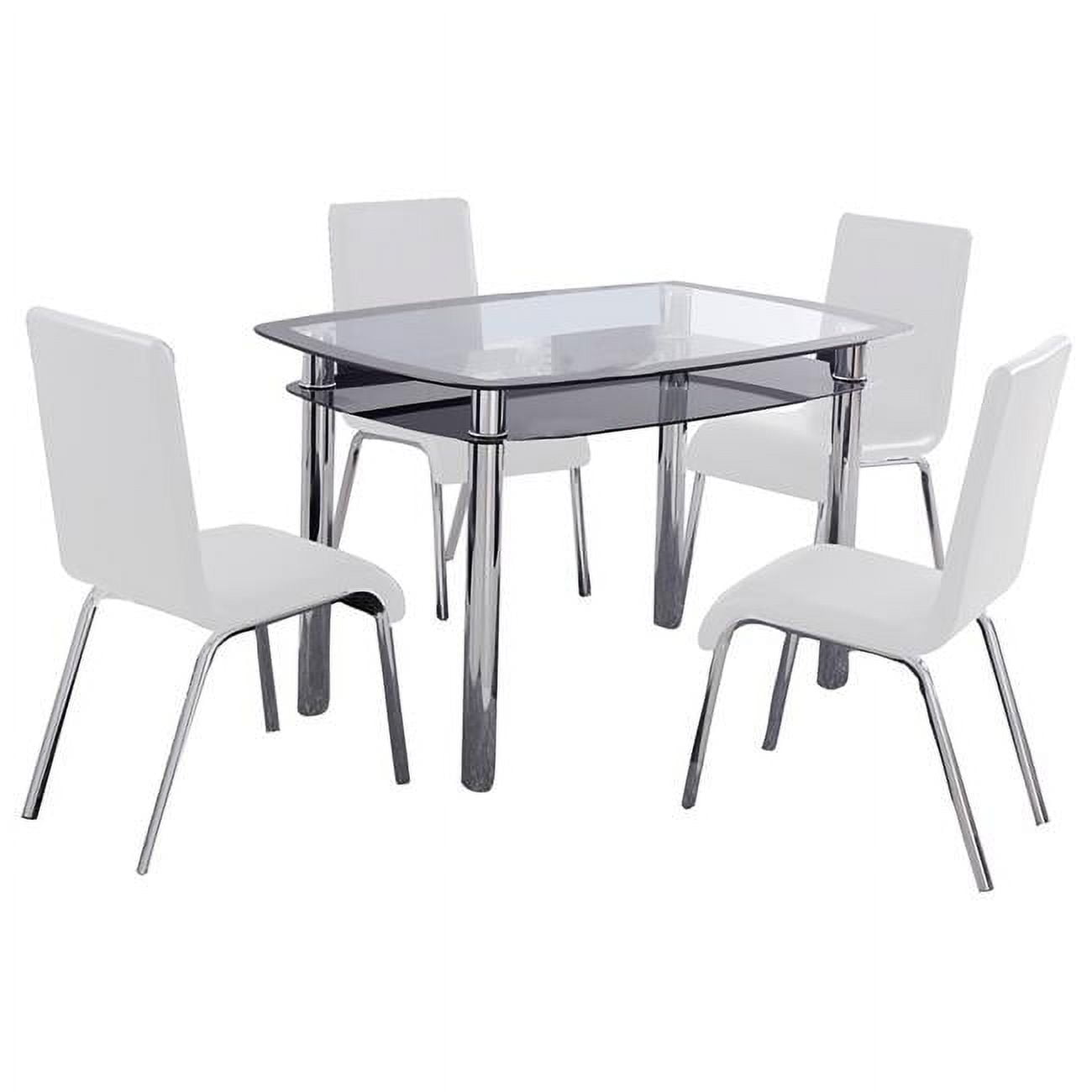 Best Master Furniture T06 White 5 Pcs Dinette Set