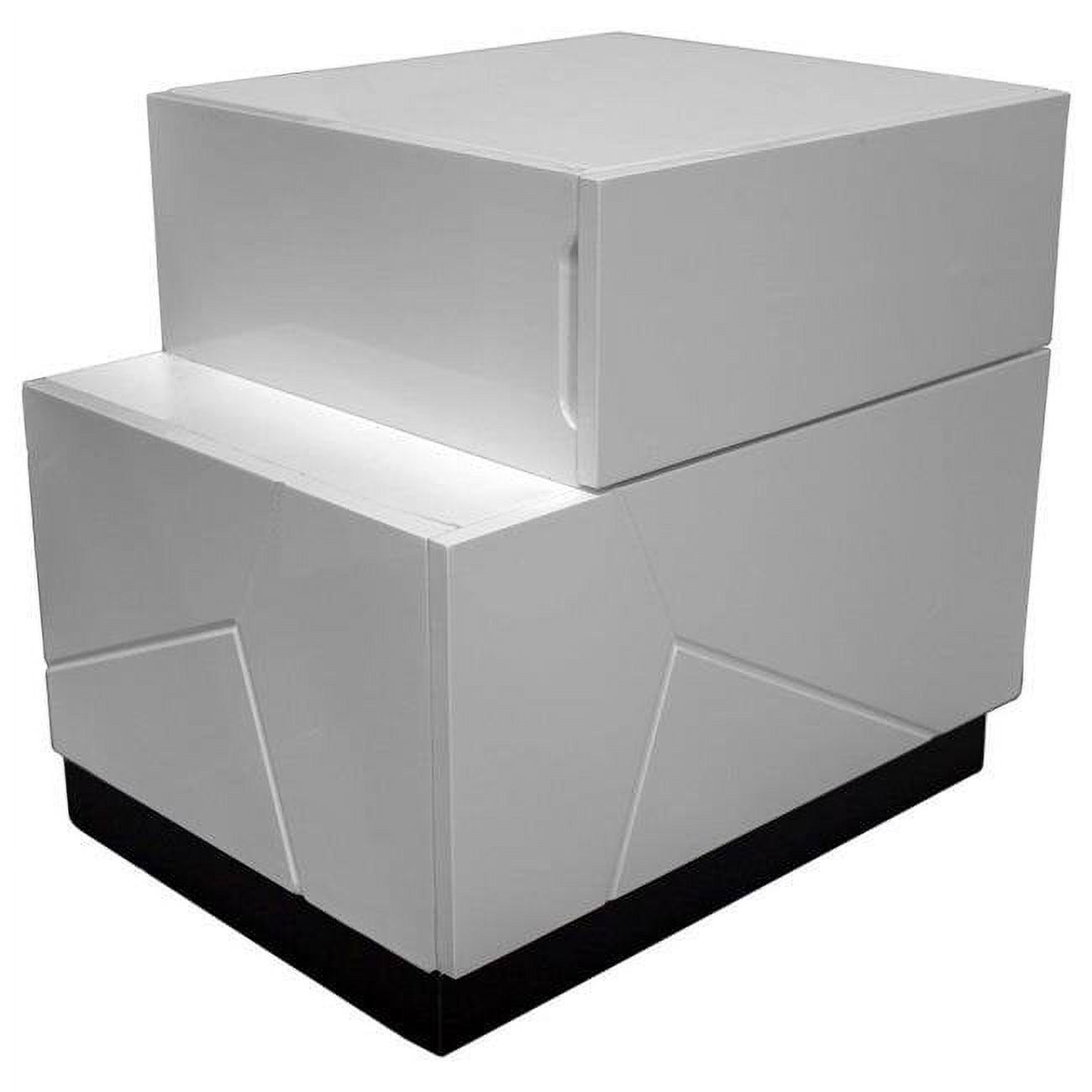 Berlin Modern White & Black Left Facing Nightstand